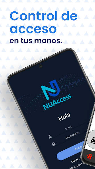 Imagen oficial de NuAccess: pantalla de inicio de sesión de la app